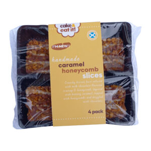 CAKE & EAT IT! Caramel Honeycomb Slice