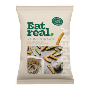 EAT REAL Veggie Straws Sea Salt Black Pepper 110g
