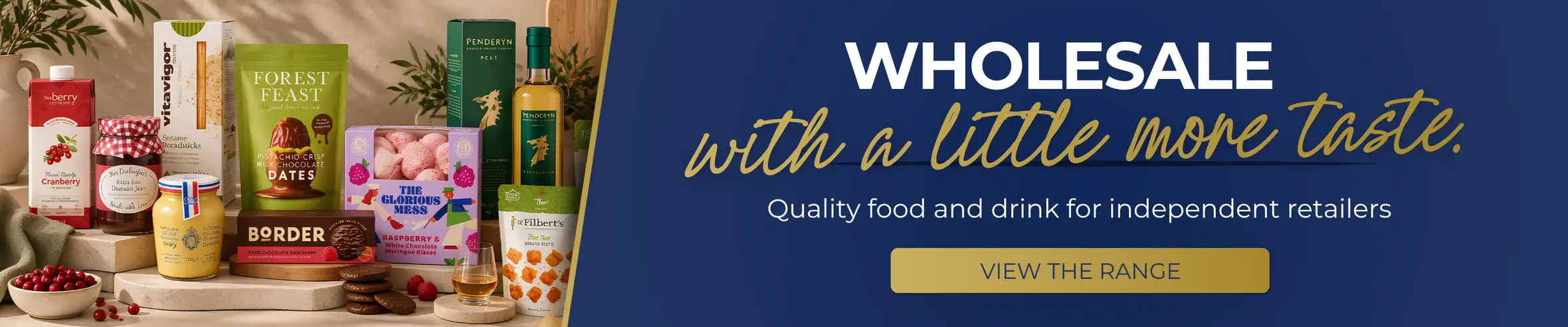 Wholesale - with a little more taste. Quality food and drink for independent retailers. View the range.